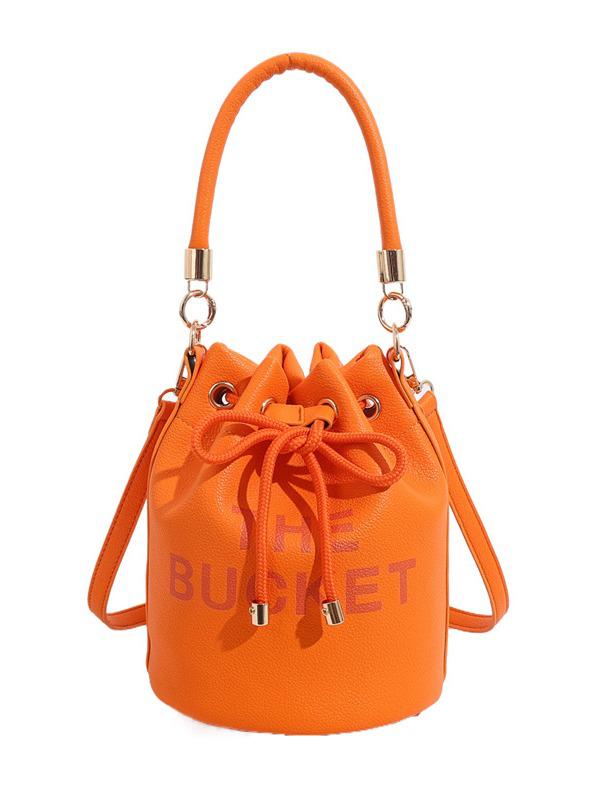 Women's Retro Fashion Bucket Bag - Single Shoulder & Crossbody Handbag