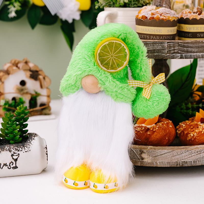Summer Whimsical Lemon Gnome Plush Decoration For Creative Styling Home