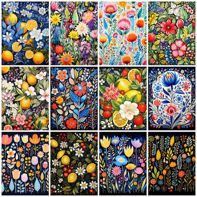 Neue Ankunft Diamant Malerei Obst Blume Kreuz Stich Perlen Stickerei Daisy Daisy Voll Platz Runde Mosaik Dekor Hause