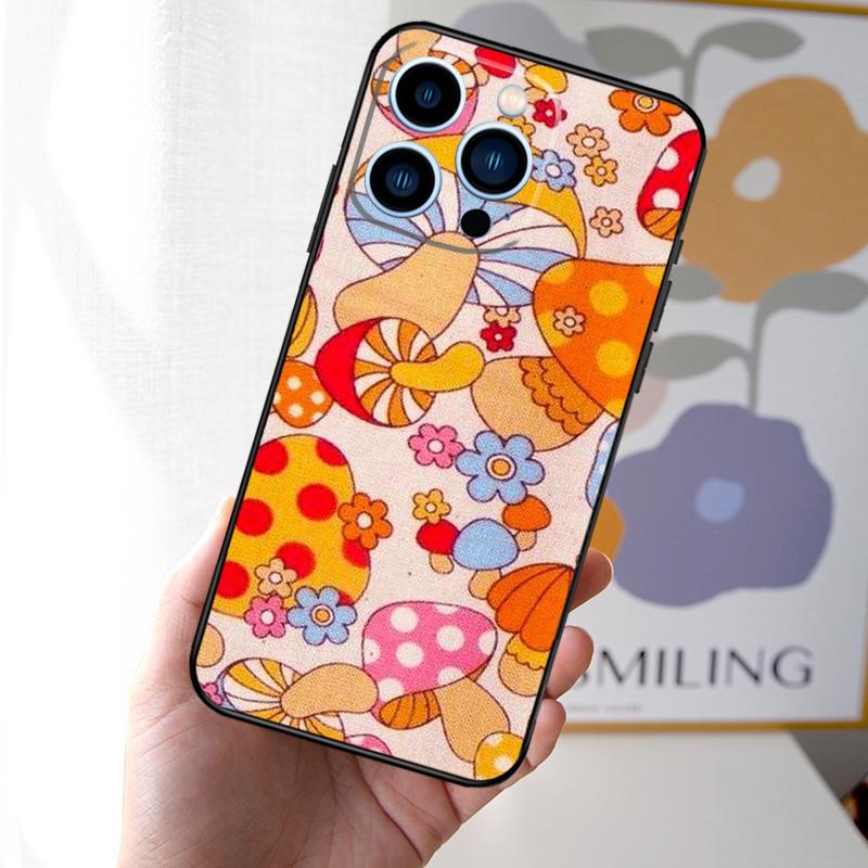 

Mushroom Aesthetic Phone Case For iPhone 16 15 11 13 12 14 Pro Max Mini X XR XS 7 8 Plus Soft Cover iPhone 15 Plus