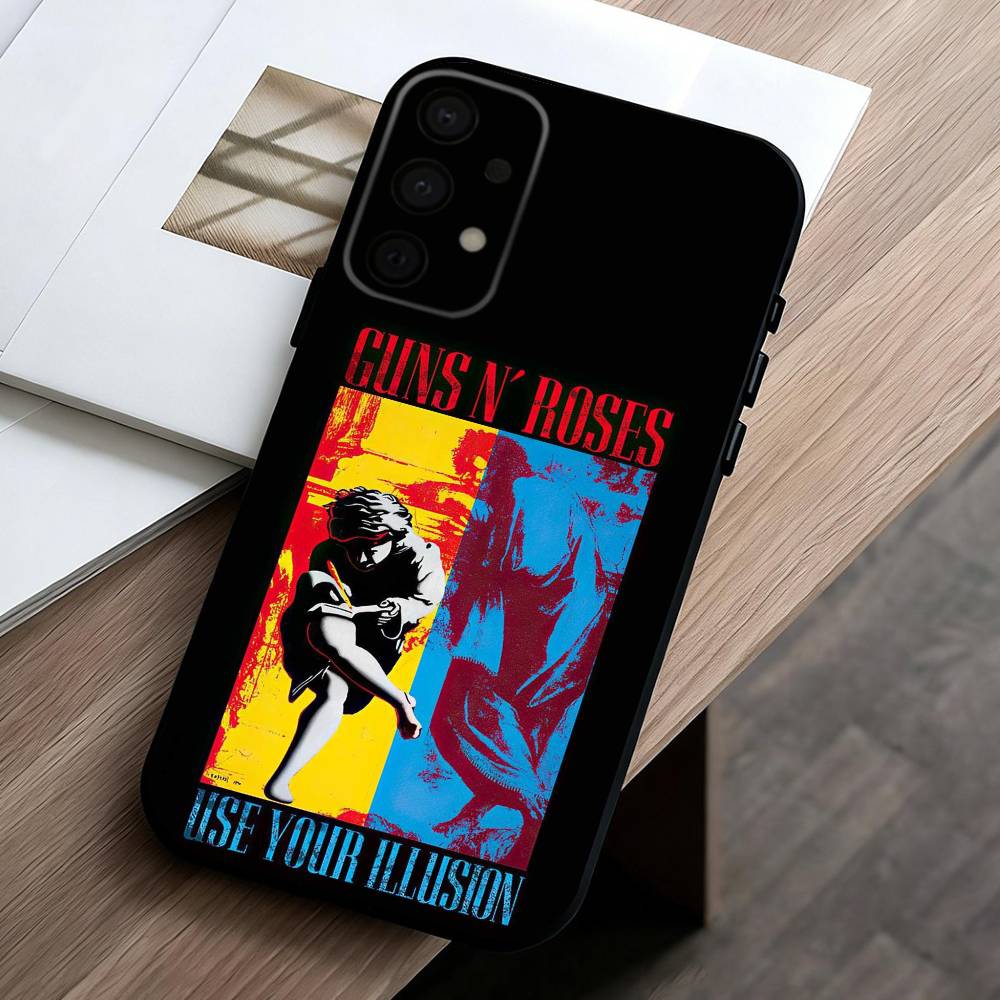 Band G-Guns-S N R-Roses  phone Case For Samsung Galaxy A73,A72,A71,A70,A53,A52,A51,Others Soft Black Shell