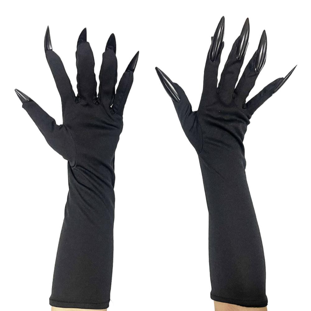 Black Ghost Claw Mittens Dress Up Gloves Witch Cosplay Costume Cool Halloween gloves  Women