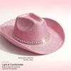 Shiny Glitter Rhinestone Jazz Hat Silver Top Hat Vintage Sun Hat  Street Party