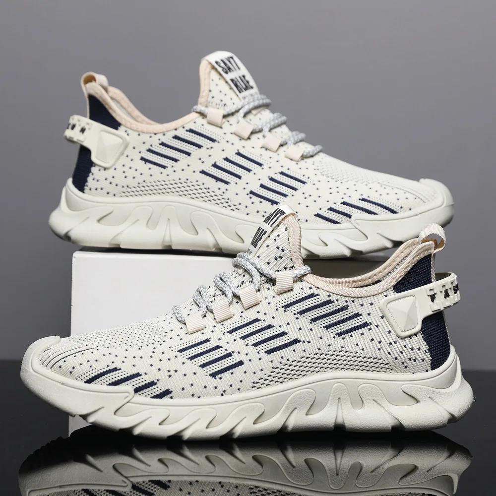 Men's Shoes Trendy Mesh Shoes Spring Shoes Men's Shoes Outdoor Casual Men's Sports Shoes Flying Knitting