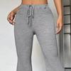 Pantaloni da donna Pantaloni sportivi con coulisse Vita elastica Tasche in tinta unita Pantaloni lunghi per yoga fitness elasticizzati a tutta lunghezza