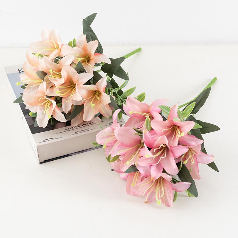 Fiori di Giglio Simulazione 3D Touch per Matrimonio e Decorazione della Casa