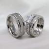Paar Ringe Frauen Exquisite Strass Zirkonia Ringe Set Einfache Edelstahl Männer Ring Mode Schmuck Für Liebhaber Geschenke