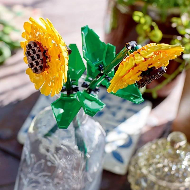 Set di costruzioni con fiori, decorazione per la festa della mamma, collezione botanica, ottimo regalo per compleanno, anniversario o festa della mamma