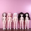 1 Set Girl Diy Dress Up Toy Lovely 1/6 30Cm Nude Dolls 3D Simulation Eye 20 Movable Joints Doll Kids Gift