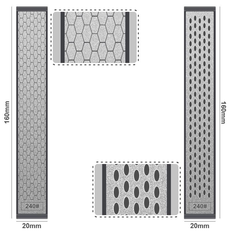 Nový 160mm diamantový ostřící kámen Pevný ostřič nožů Příslušenství DIY Dřevoobráběcí brusný nástroj Zrnitost 240-1000# Profesionální