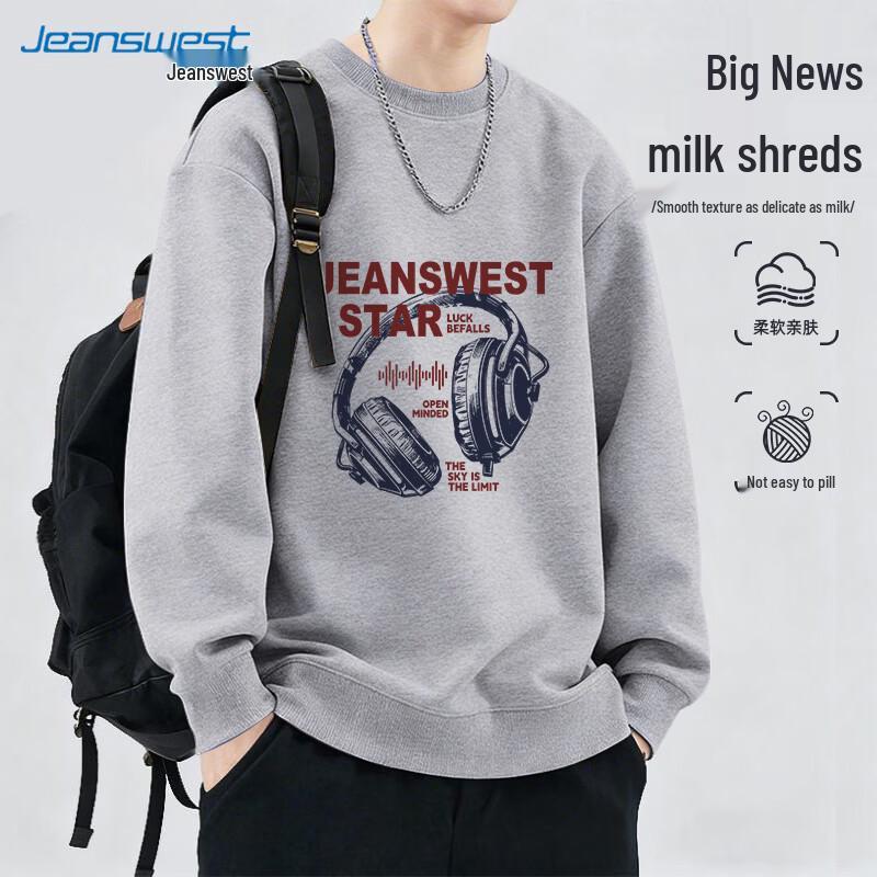 Jeanswest Men s Casual Long Sleeve Round Neck Sweatshirt 3XL