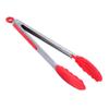 12" High-Temp Silicone Non-Slip Food Tongs: Ideal for Bread, Steak, and Barbecue.