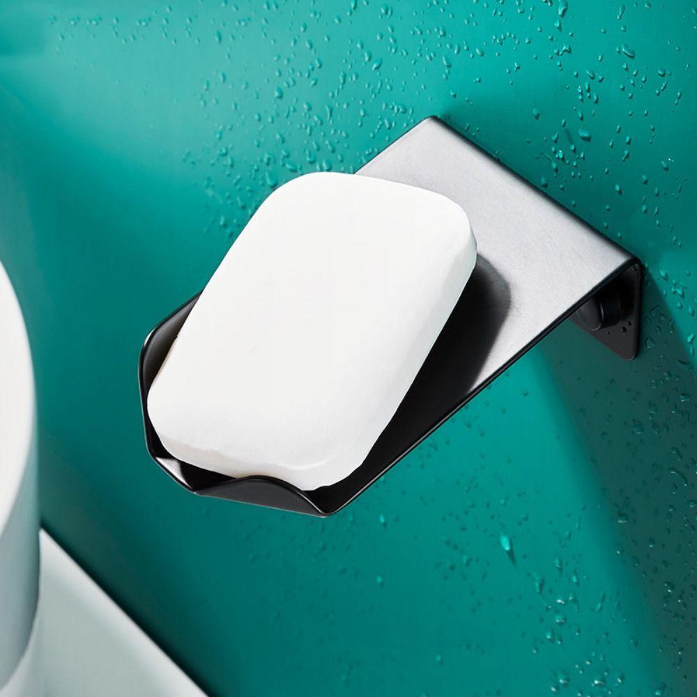 Carbon Steel Wall Mounted Soap Holder Black Soap Sponge Creative Soap Dishes  Home