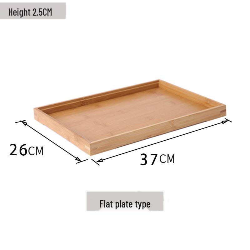 Bamboo & Wood Rectangular Tea Tray: Portable Serving Tray for Home, Restaurant, Hotel, Bread, Confinement, or Barbecue.