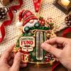 Money Gift Box for Kids Gnome Christmas Cash Holder Ornament, Acrylic Hanging Pendant Personalized Holiday Tree Decoration, Surprise Reveal