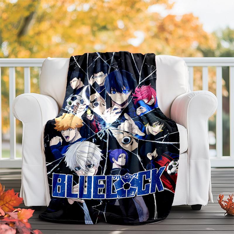 BlueLock Theme Printed Blanket - Perfect for Couch, Bed, Travel & Outdoor Use | Machine Washable, Cozy & Durable.