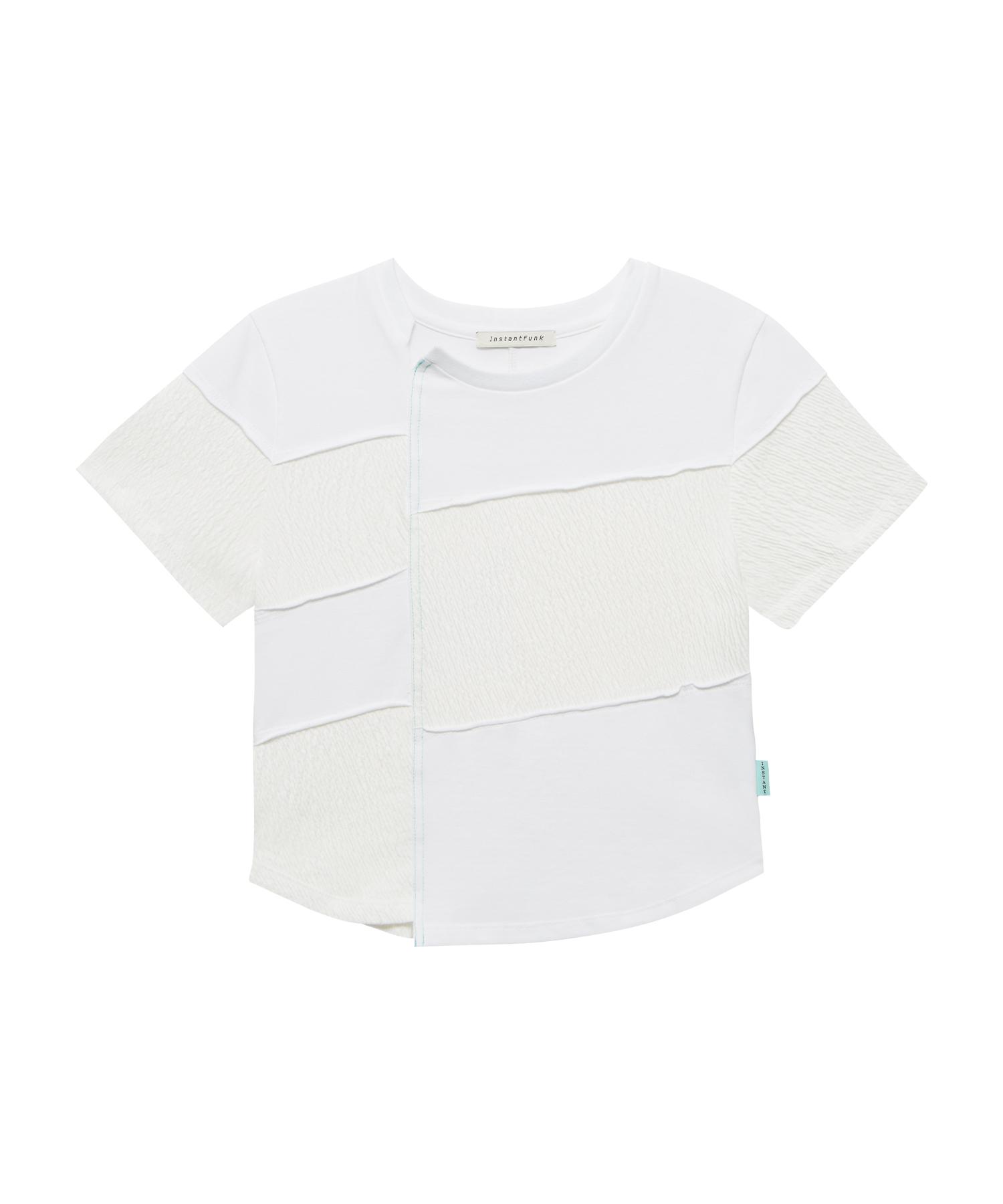 Instant Punk Asymmetrical Crop T-Shirt - White White/Free