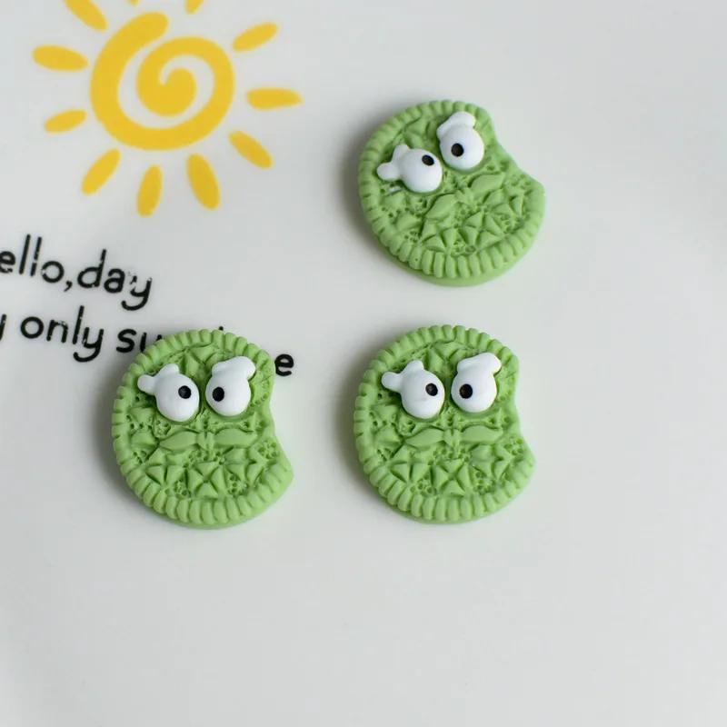 Cute Cartoon Biscuit Resin Ornaments Dynamic DIY Barrettes Phone Case Shoe Accessory
