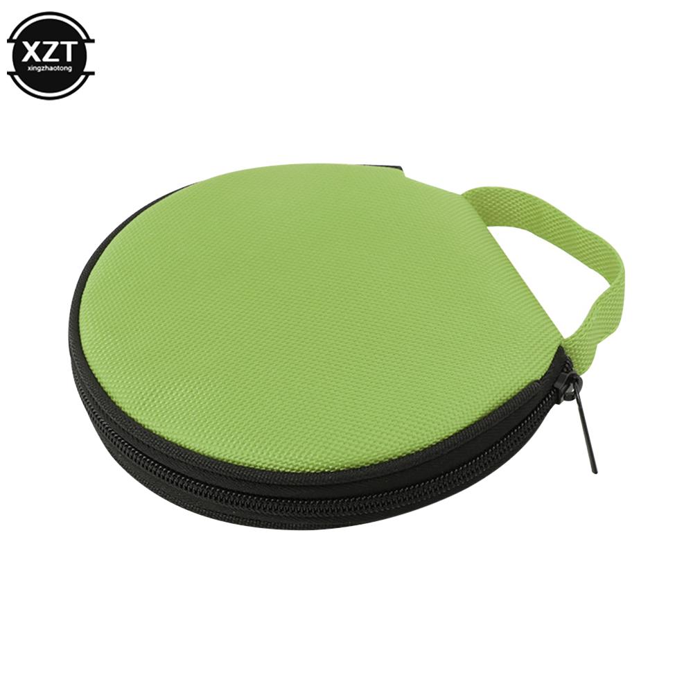 1pcs Portable CD DVD Case 20P Capacity Oxford Cloth CD Storage Bag Round Holder with Zipper for Home Car CD Box Bag