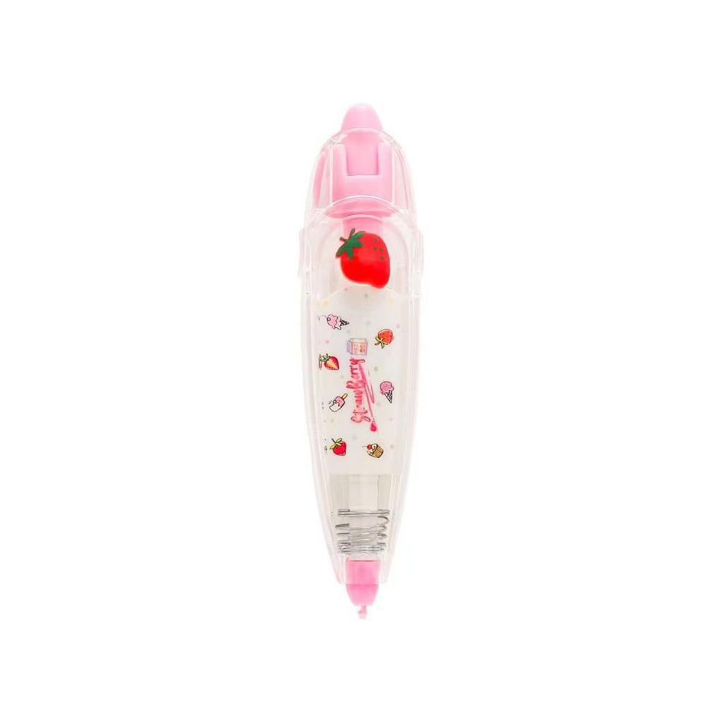 Correction Tape Plastics Cute Appearance Sweet Gift Writing Sticker Replaceable Handily Gripped DIY Prop Student Supplies strawberry pattern