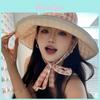 Summer Cotton Foldable Sun Hat With Wide Brim For Outdoor Sun Protection Women