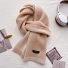 Pure Wool Small Scarf Women's Winter Thickened Love Knitted Plaid Warm Girl Style Scarf Birthday Gift