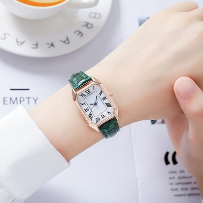 Reloj de Pulsera Reloj para Mujer Cuadrado Sentido de Alta Gama Lujo Ligero Alta Gama Al por Mayor Estilo Casual