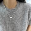 Chaîne de pull longue Pendentif cœur Colliers réglables Pour femmes Mode Nouvelle collection Automne Hiver Bijoux Cadeau Fête Quotidien