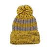 Pullover Hat Men's and Women's Autumn and Winter Thickened Warm Wool Hat Outdoor Riding Blended Striped Knitted Hat