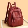 Soft leather backpack women's 2025 new versatile trendy backpack fashionable casual large-capacity mom travel bag