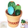4Pcs Flower Measuring Spoons Set, Ceramic Nesting Measuring Cups with Stand, Cute Kitchen Baking Tool for Coffee Tea, Gift for Bakers