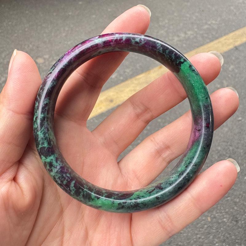 Pink Peach Jade & Purple Sugilite Women's Bangle - Jade Craftsman Live Stream Special