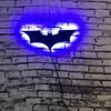 Bat Shape Lamp Night Light with Remote Control 16 Colors Changing Decorative Neon Sign LED Signal Lamp Party Decoration