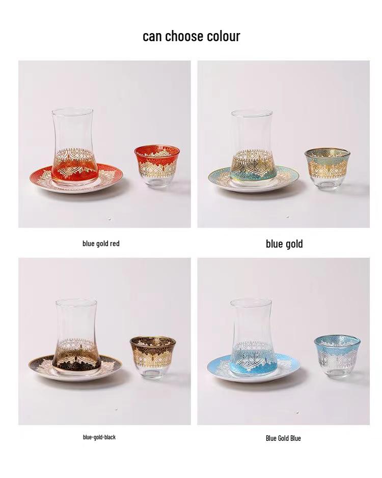 Tasse à café turque raffinée, élégante tasse à thé à motifs pour femmes