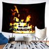 Rammstein Fire Pattern Tapestry Wall Hanging Boho Aesthetic Wall Blanket For Bedroom Living Room Dorm Home Wall Decor 1013610