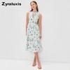 Neues Sommer-Mode-Partner-Damenkleid mit Blumenprint