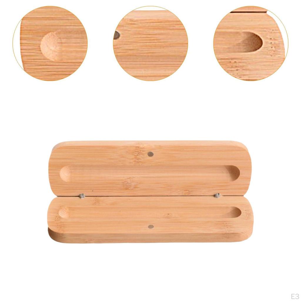 Wood Pen Box Pencil Holder Novelty Sturdy Supplies Polished Finish Ballpoint Protective