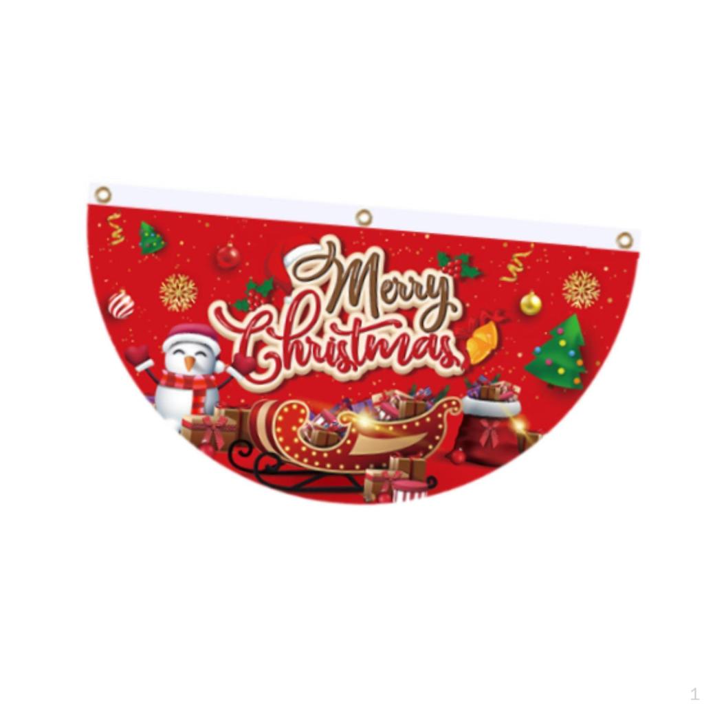 Christmas Banner Hanging Bunting for Patio Porch Outdoor Party