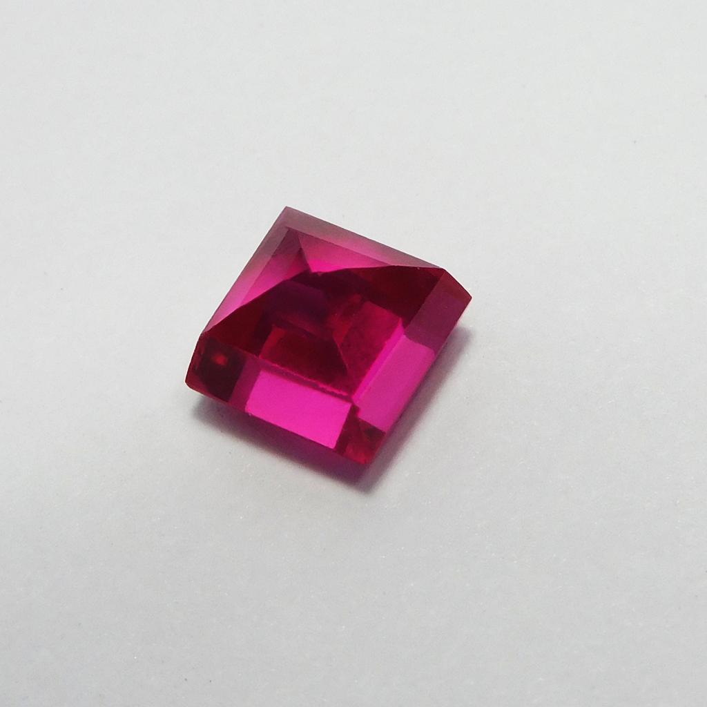 Beautiful Natural 4.85 Ct Pink Ruby Square Cut CERTIFIED Loose Gemstone P-4678-Ra