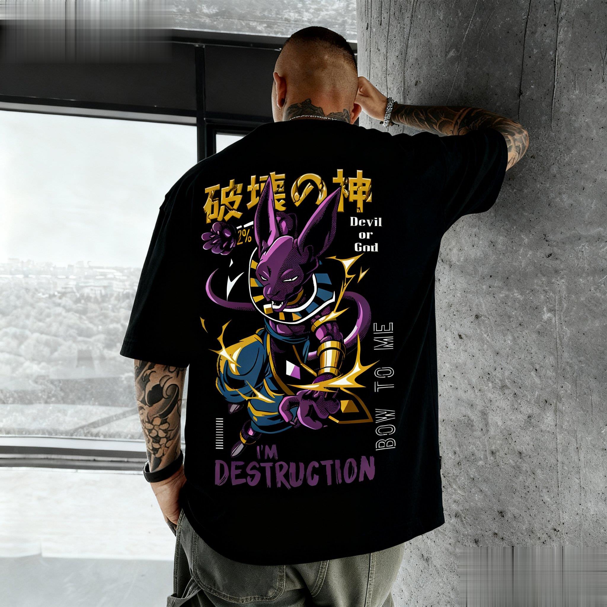 

Dragon Ball Beerus Anime Graphic Tshirt Men Women Cotton Short Sleeve Tee Streetwear Casual Top New Summer Fashion Y2k Clothes L