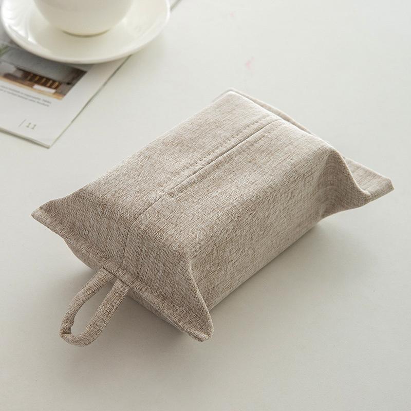 Paper Towel Cover Hanging Rope Fabric Paper Towel Box Ins Style Living Room Home Desktop Car Drawer Paper Bag Hanging Type