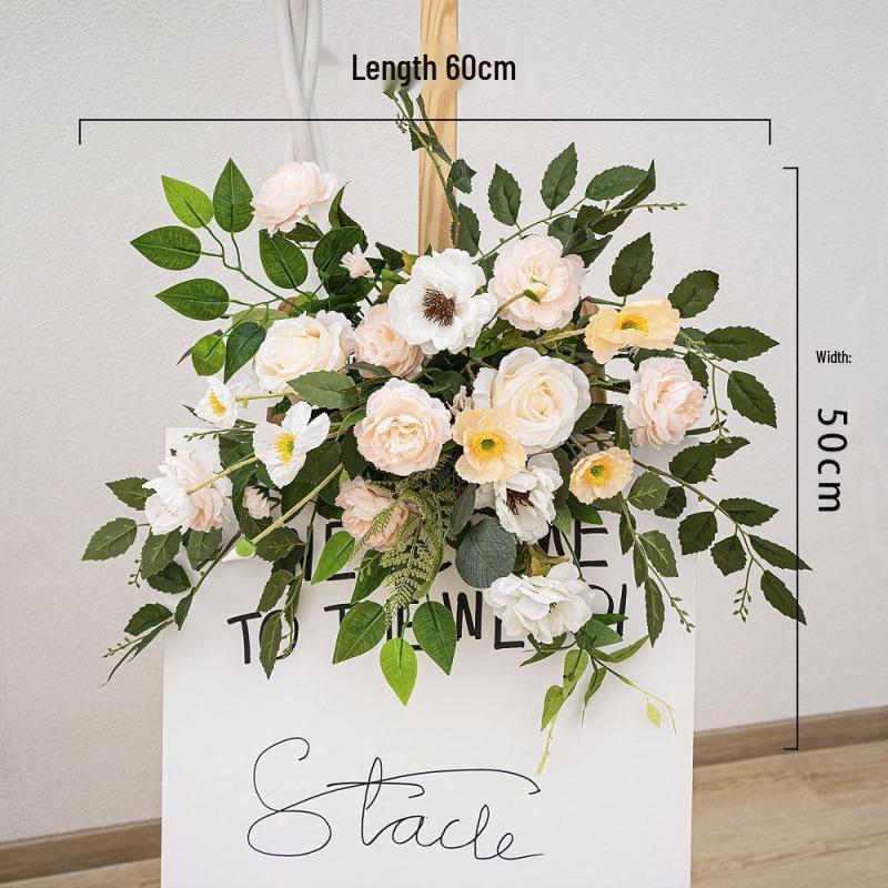 Large Silk Flower Arrangement for Wedding Aisle Decoration