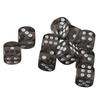 [Generic] Set of 10 Tabletop Role-Playing Game Acrylic Toy Six-Sided Dice, D6, Available in 10 Colors - Black