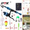 FTK Rod and Reel Set, Men's Telescopic Fishing Rod Set, Collapsible Portable Fishing Gear Starter, Compact Travelling Fishing Rods