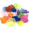 Frosted Lotus Leaf Thin Slices 24-36mm, Colored Hanging Holes for DIY Jewelry & Flower Weaving.