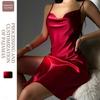 Plus Size Women's Mid-Length Silk Print Pajama Dress - Summer Pullover Nightwear