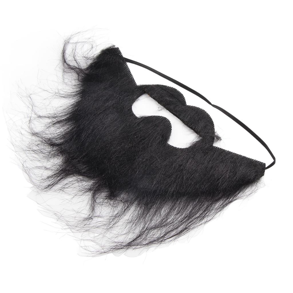 Men Fake Beards Black Funny Long Mustaches Beard Costume for Party Christmas Halloween