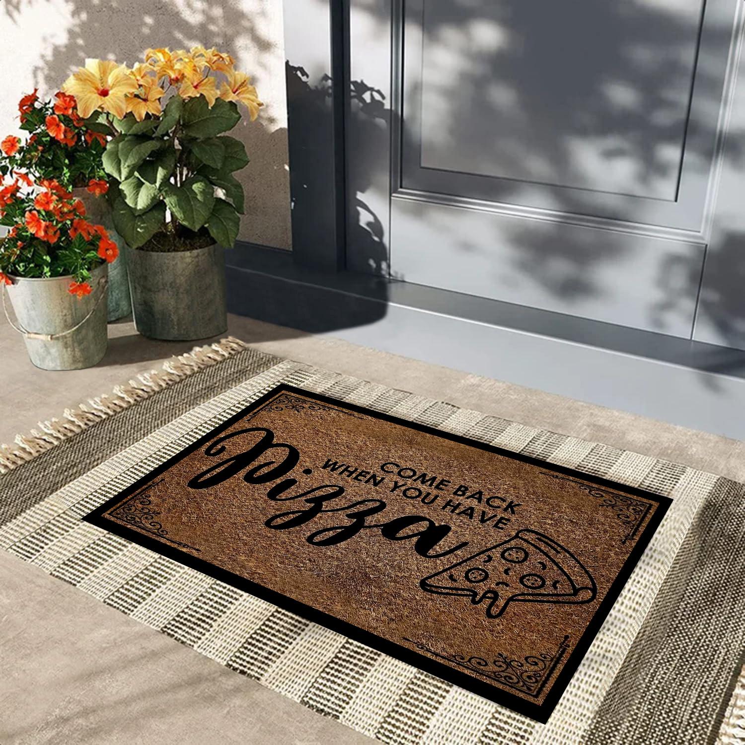 Kom Terug Als Je Pizza Hebt Deurmat Rubber Badkamer Keukenmat Tuin Garage Deur Vloermat Antislip Tapijt Entree Kleed 23.6x15.7 Inch