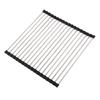 Foldable Stainless Steel Dish Drainer Roll Up Dish Drying Rack Shelf Kitchen Sink Holder Organizer Bowl Tableware Plate Storage