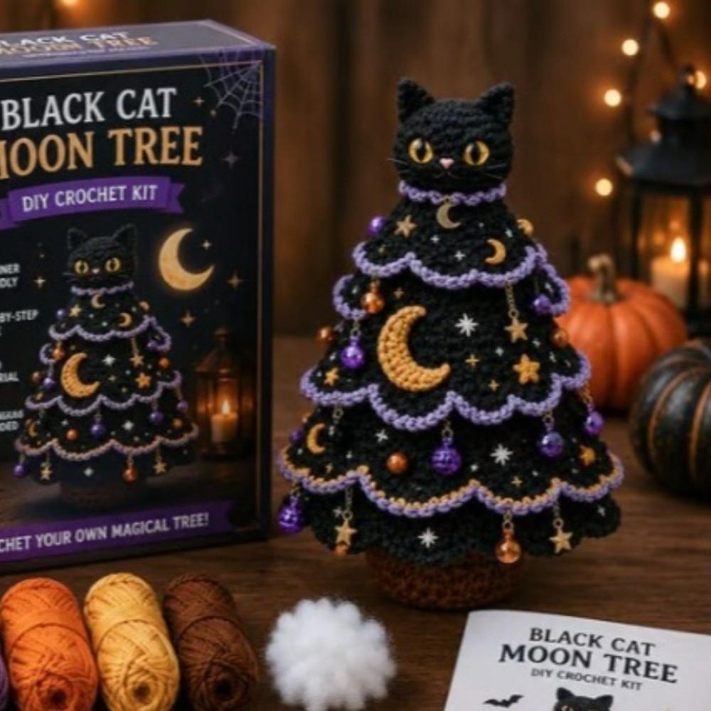 Handmade Christmas Party Crochet Decoration Festival Tabletop Christmas Tree Ornament  for Beginner
